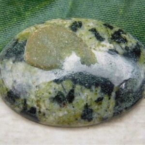 Natural Moss Agate Cabochon Polished Oval – Scenic Dendritic Pattern 230121
